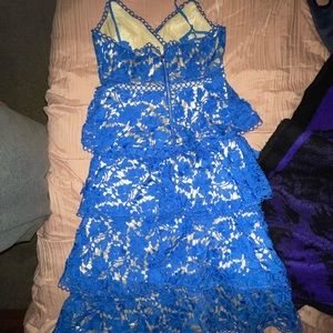 Beautiful blue dress.